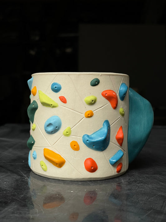 White Climbing Cup with Hold Handle - SAMPLES