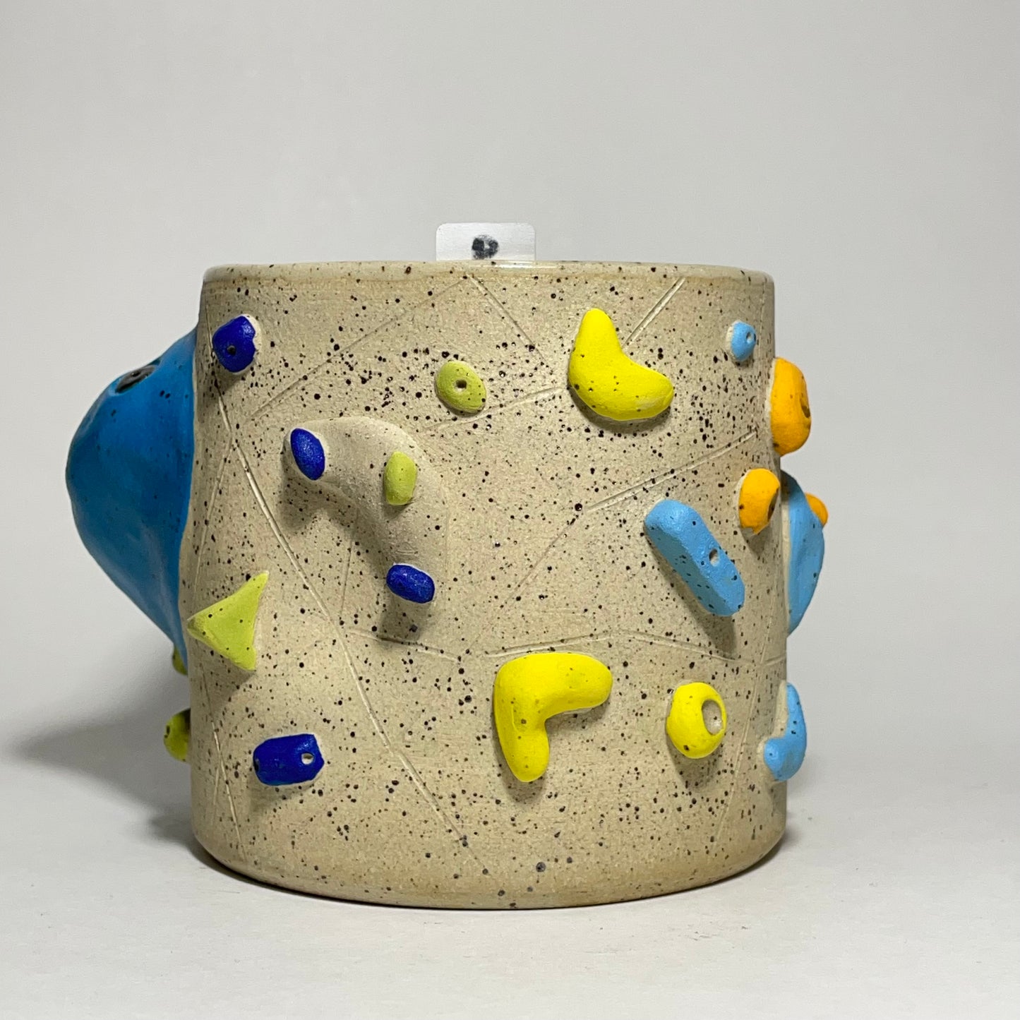Blue Hold Handle in Buff Speckled 12oz #9 (Maker's Pick!)