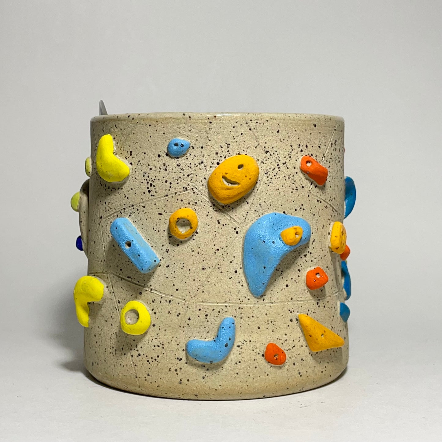 Blue Hold Handle in Buff Speckled 12oz #9 (Maker's Pick!)