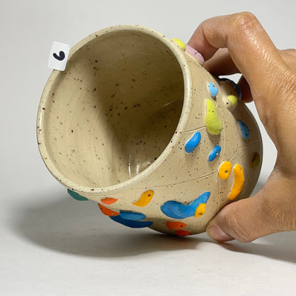 Climbing Cups (no handle) - Buff Speckled (10-12oz)