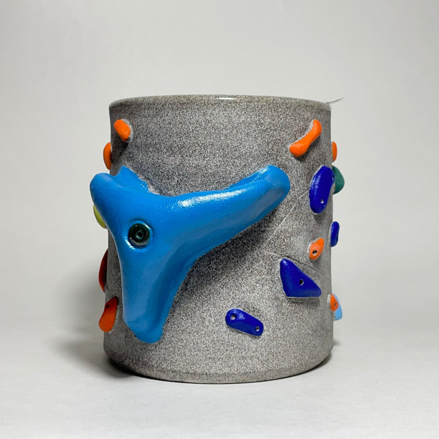 Climbing Cup - Hold Handle - Granite Clay (10-11oz)