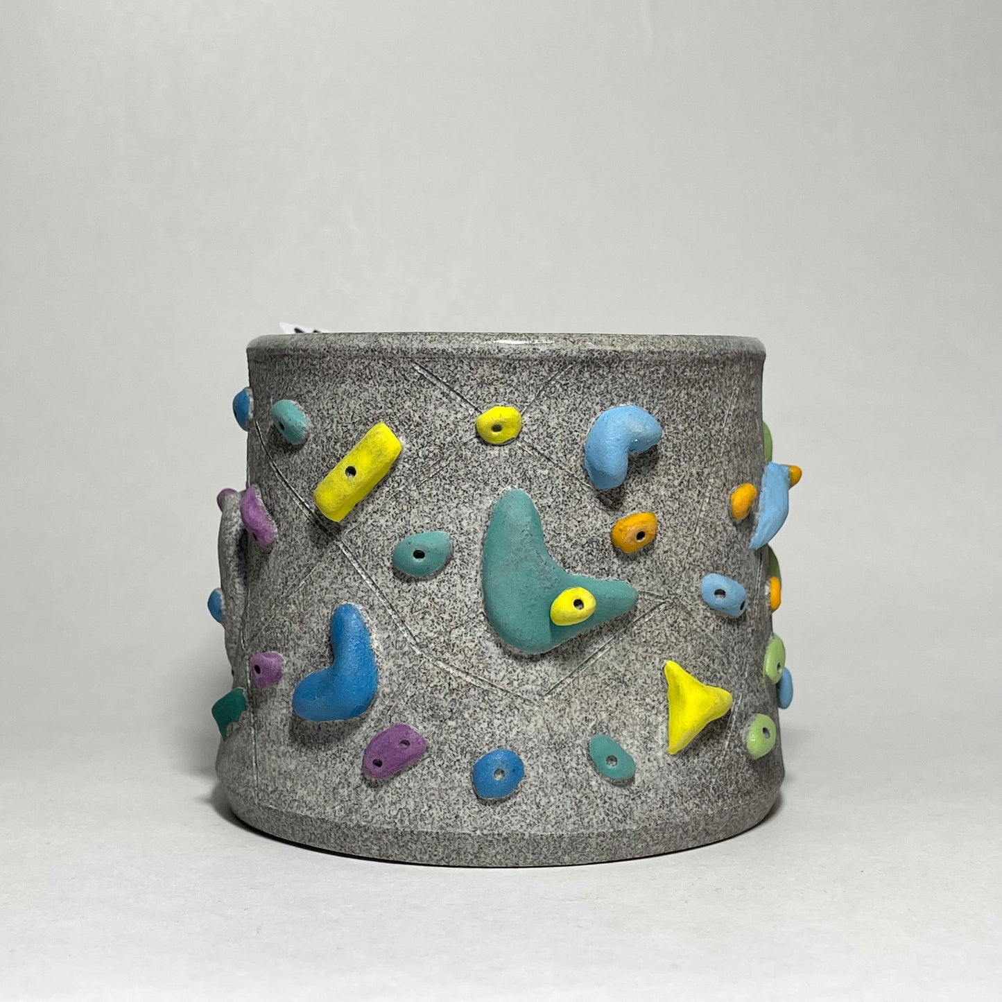 Climbing Cup - Hold Handle - Granite Clay (10-11oz)