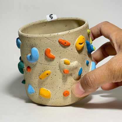 Climbing Cups (no handle) - Buff Speckled (10-12oz)