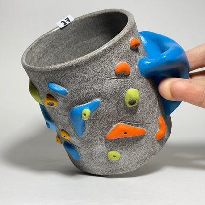 Climbing Cup - Hold Handle - Granite Clay (10-11oz)