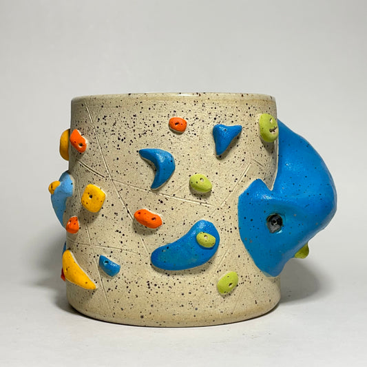 Blue Hold Handle in Buff Speckled 12oz #9 (Maker's Pick!)