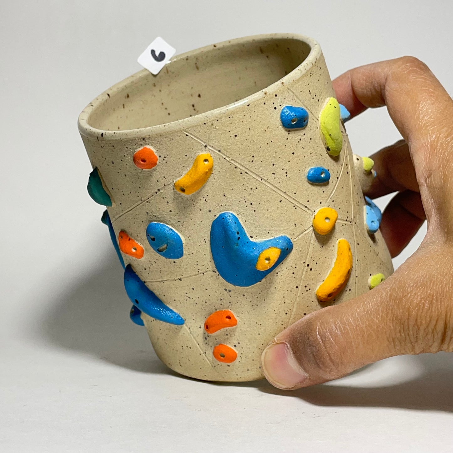 Climbing Cups (no handle) - Buff Speckled (10-12oz)