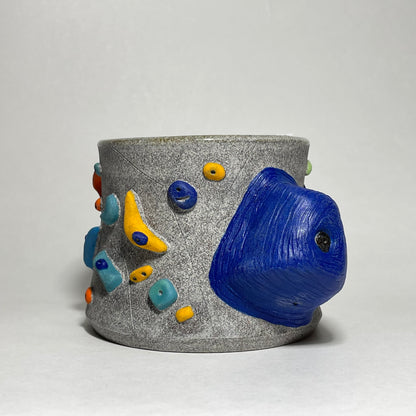 Climbing Cup - Hold Handle - Granite Clay (10-11oz)