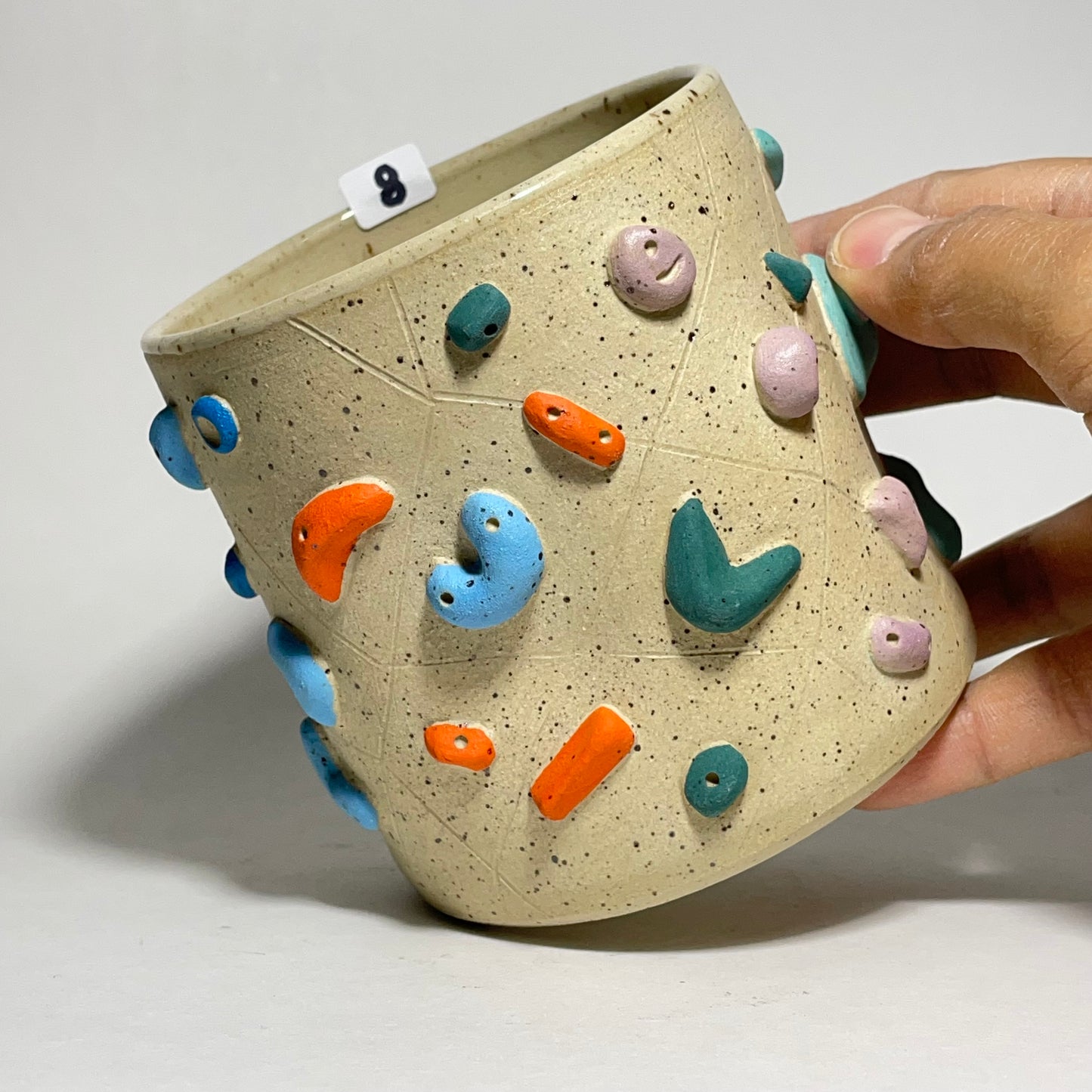 Climbing Cups (no handle) - Buff Speckled (10-12oz)