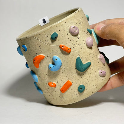 Climbing Cups (no handle) - Buff Speckled (10-12oz)