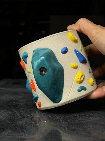 White Climbing Cup with Hold Handle - SAMPLES