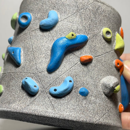Climbing Cup - Hold Handle - Granite Clay (10-11oz)