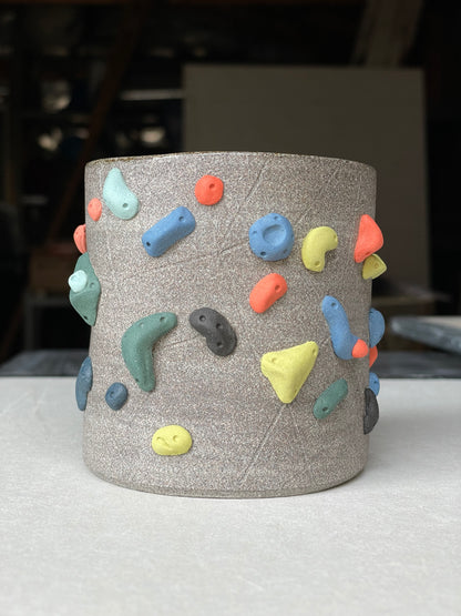 Granite Climbing Cup - LIME/RED/BLACK handle & other colors - Handsculpted