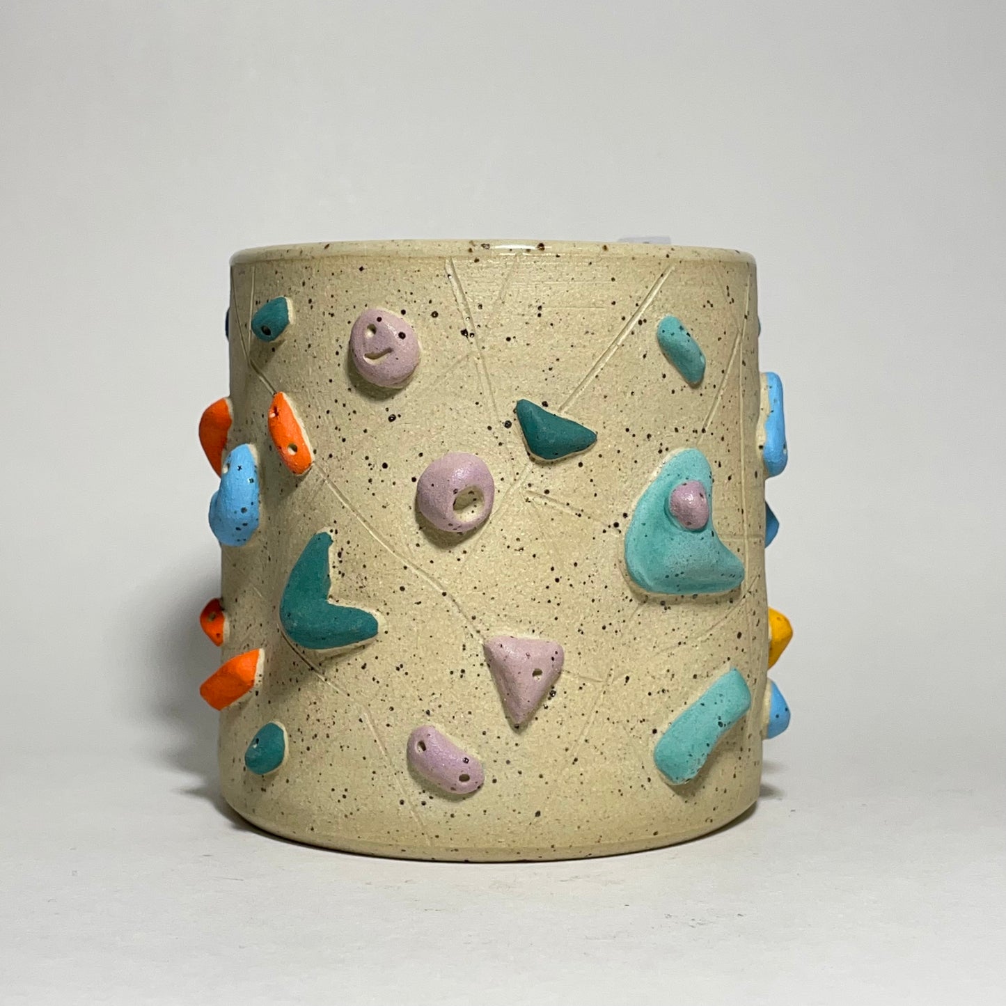 Climbing Cups (no handle) - Buff Speckled (10-12oz)