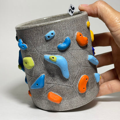 Climbing Cups (no handle) - Granite Clay