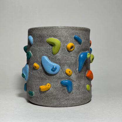 Climbing Cup - Hold Handle - Granite Clay (10-11oz)