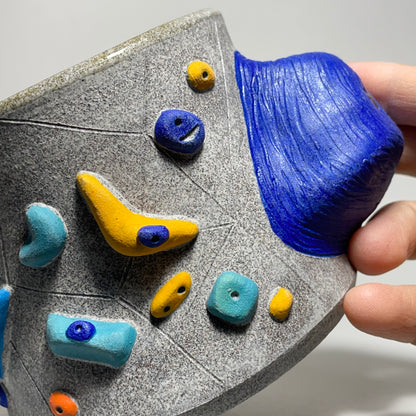 Climbing Cup - Hold Handle - Granite Clay (10-11oz)