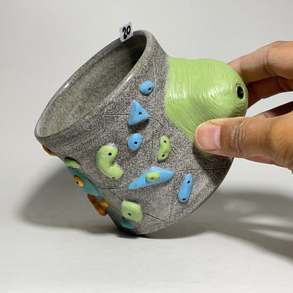 Climbing Cup - Hold Handle - Granite Clay (10-11oz)
