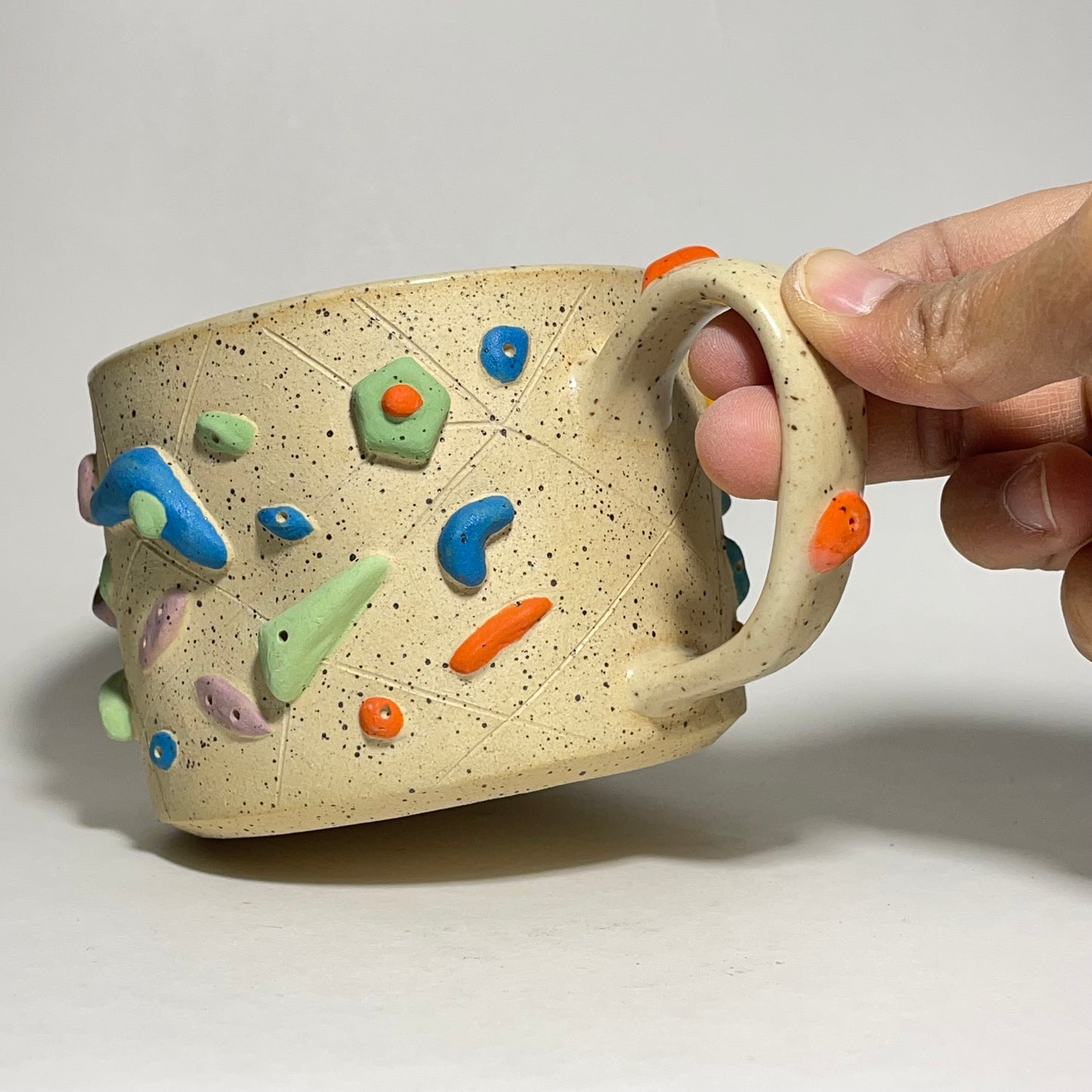 Climbing Mug in Buff Speckled Clay 13oz #10