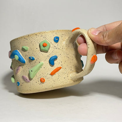 Climbing Mug in Buff Speckled Clay 13oz #10