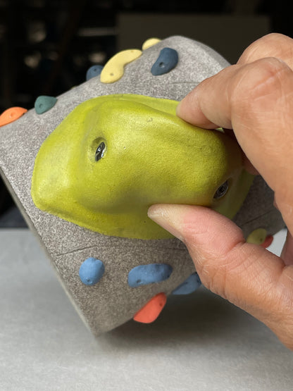 Granite Climbing Cup - LIME/RED/BLACK handle & other colors - Handsculpted