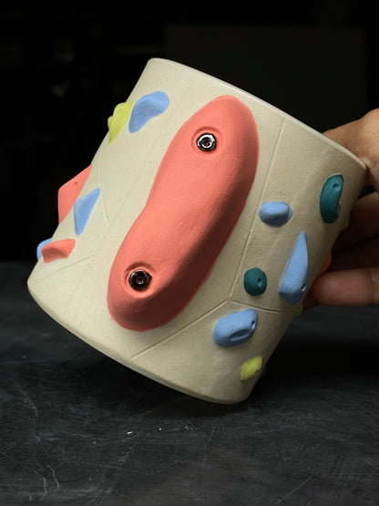 White Climbing Cup with Hold Handle - SAMPLES
