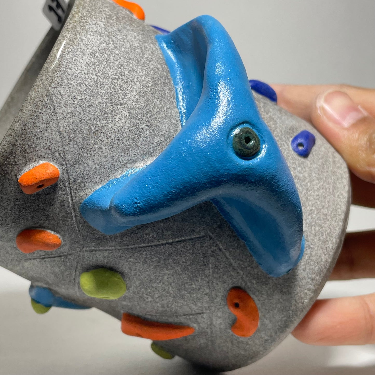 Climbing Cup - Hold Handle - Granite Clay (10-11oz)