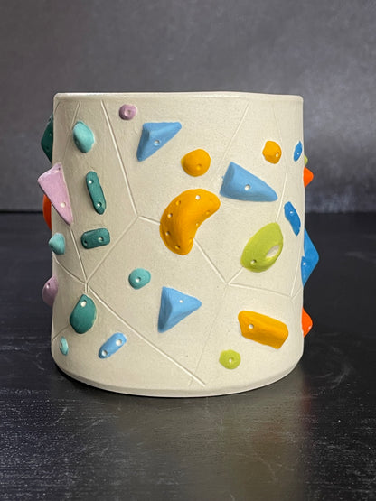 White Climbing Cup with Hold Handle - BLUE
