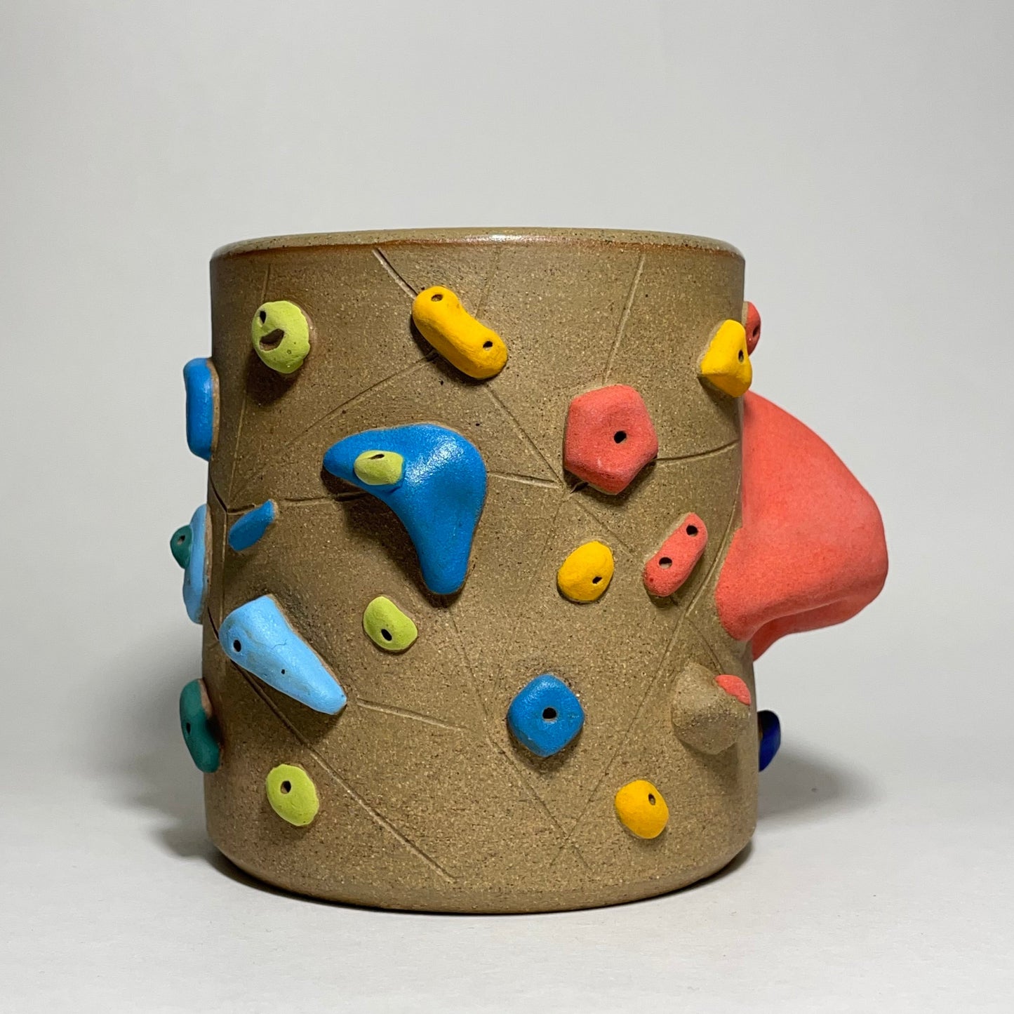 Climbing Cup - Hold Handle - Toasty Brown Clay (12oz)