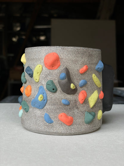 Granite Climbing Cup - LIME/RED/BLACK handle & other colors - Handsculpted