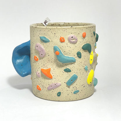 Blue Hold Handle in Buff Speckled 15oz - R (Maker’s Pick)
