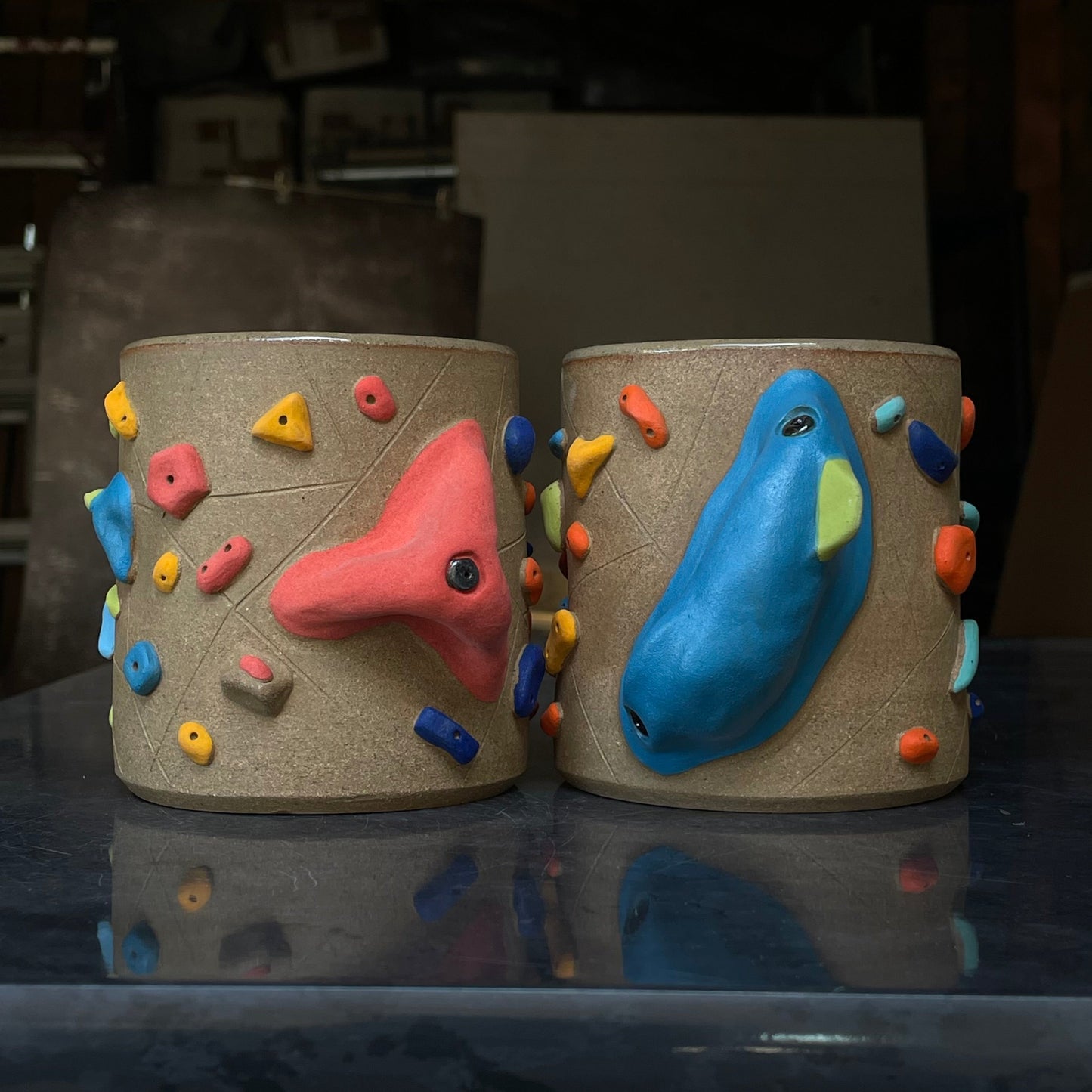 Climbing Cup - Hold Handle - Toasty Brown Clay (12oz)