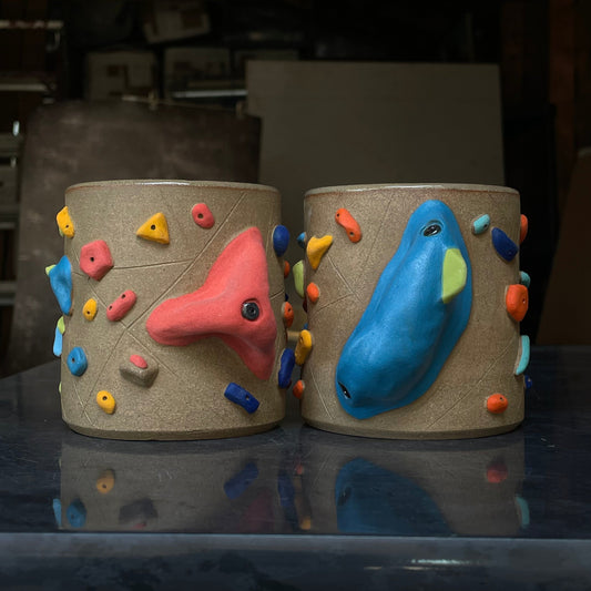 Climbing Cup - Hold Handle - Toasty Brown Clay (12oz)