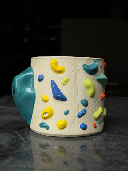 White Climbing Cup with Hold Handle - SAMPLES