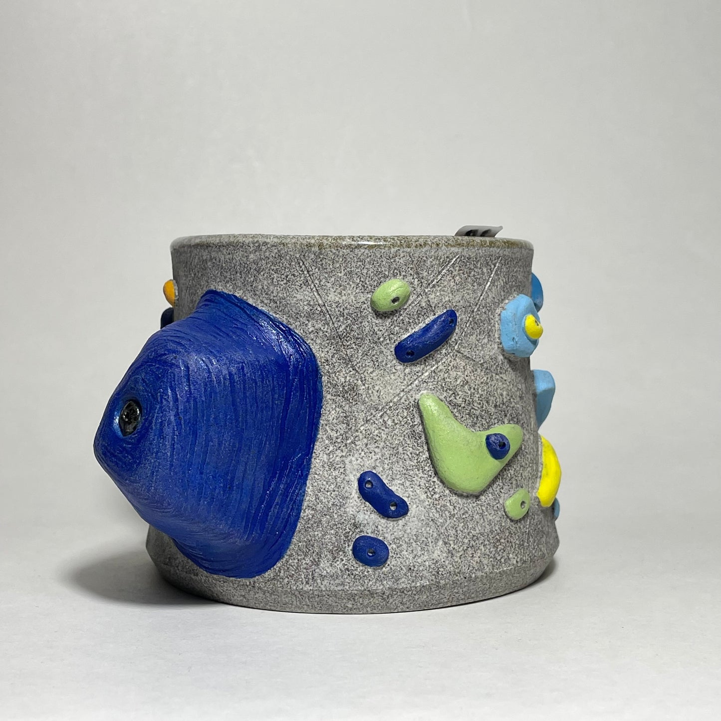 Climbing Cup - Hold Handle - Granite Clay (10-11oz)