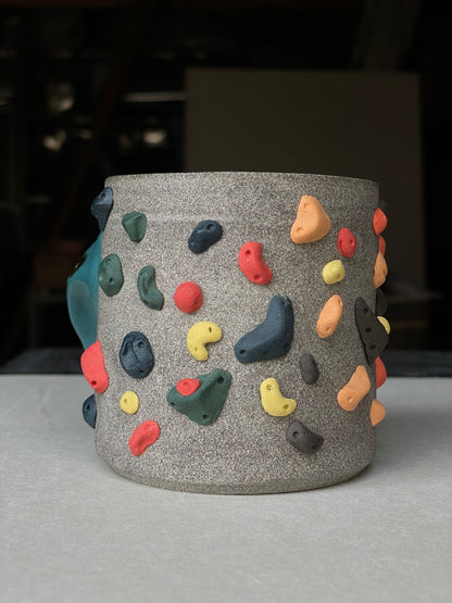 Granite Climbing Cup - LIME/RED/BLACK handle & other colors - Handsculpted