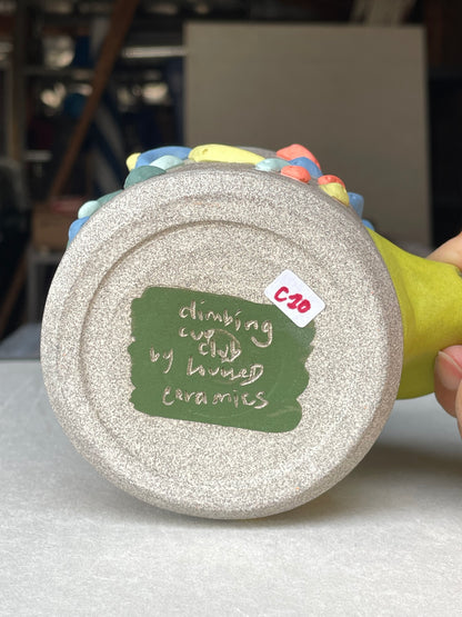 Granite Climbing Cup - LIME/RED/BLACK handle & other colors - Handsculpted