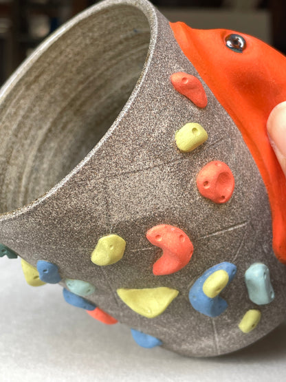 Granite Climbing Cup - LIME/RED/BLACK handle & other colors - Handsculpted