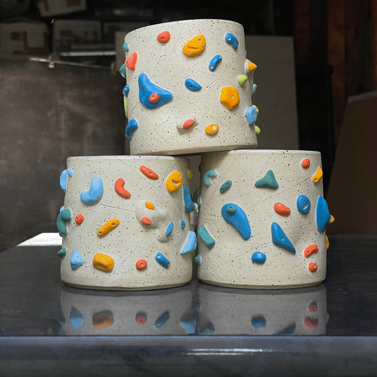 Climbing Cups (no handle) - Buff Speckled (10-12oz)