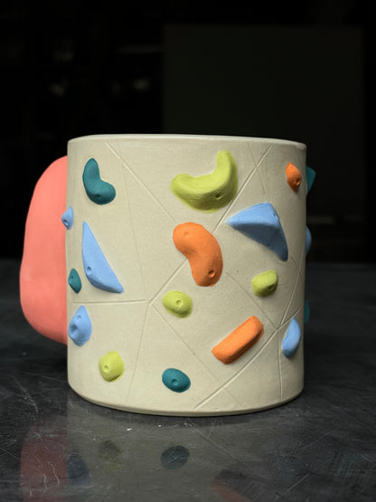 White Climbing Cup with Hold Handle - SAMPLES