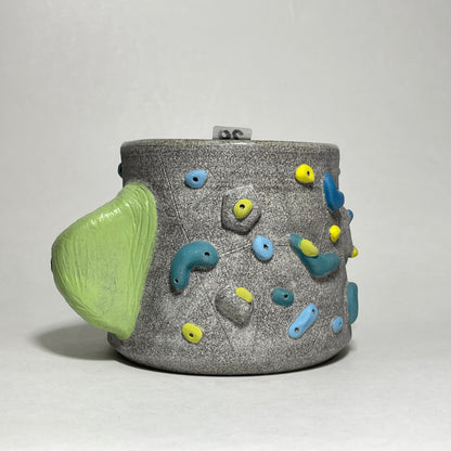Climbing Cup - Hold Handle - Granite Clay (10-11oz)