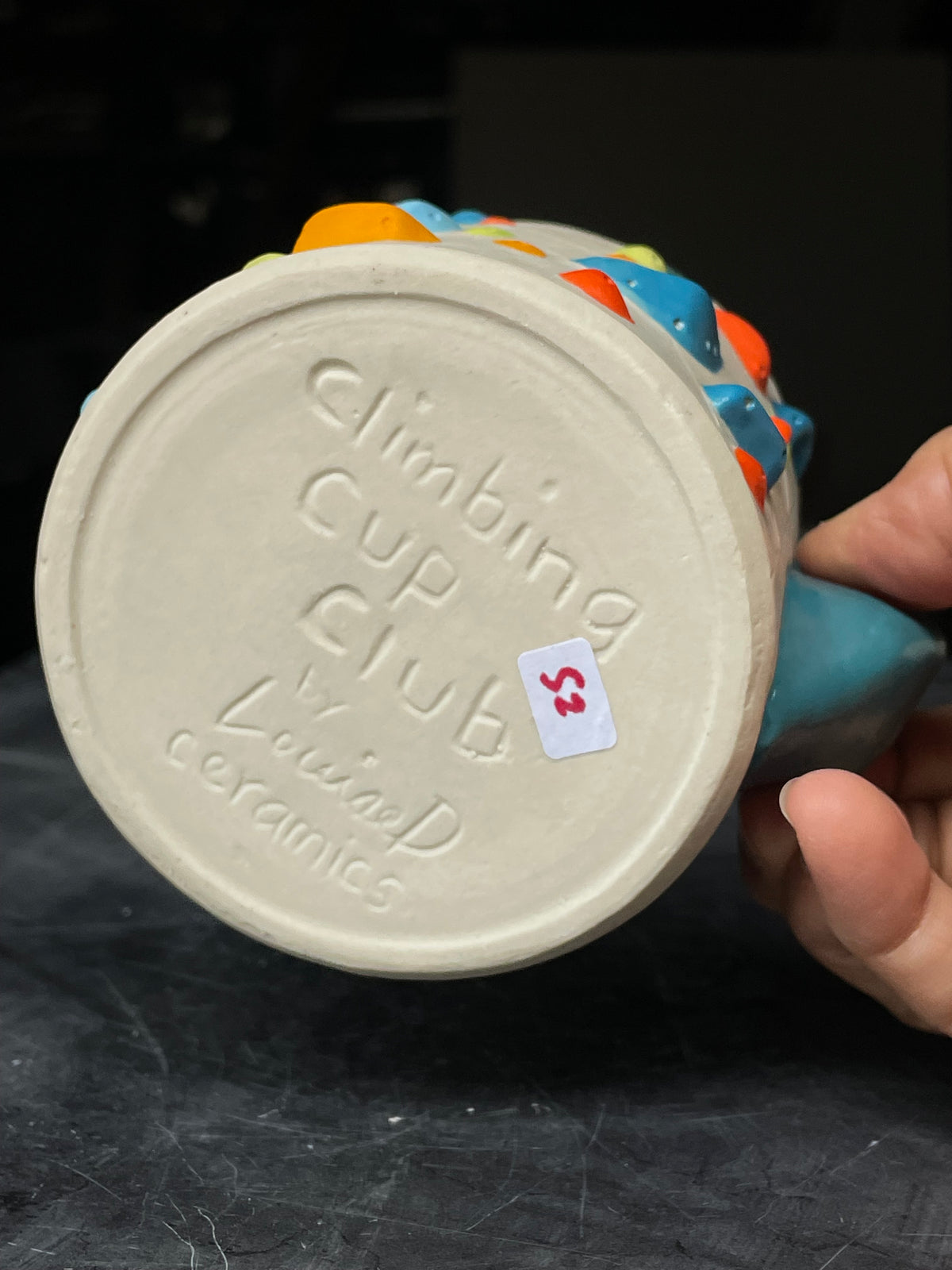 White Climbing Cup with Hold Handle - SAMPLES