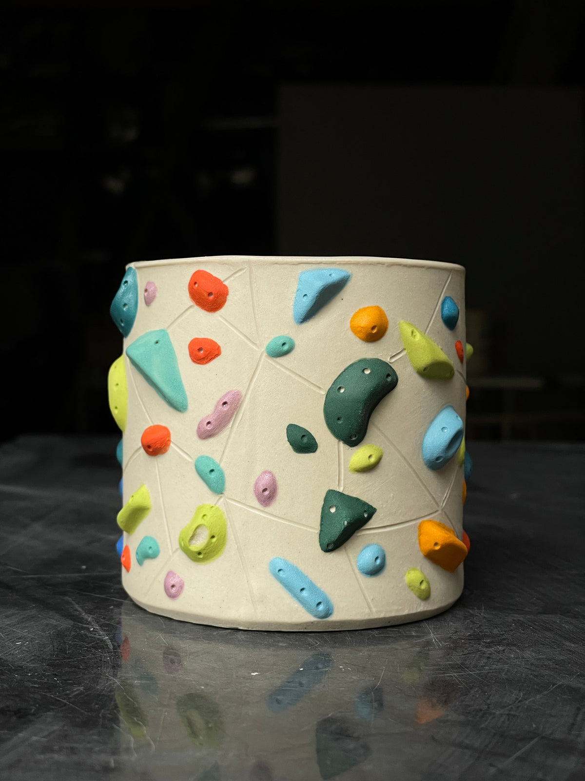 White Climbing Cup with Hold Handle - SAMPLES