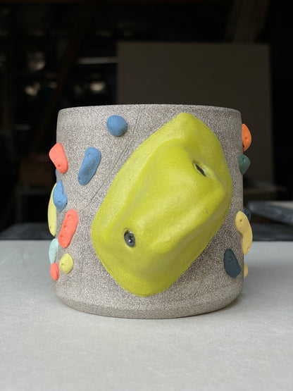 Granite Climbing Cup - LIME/RED/BLACK handle & other colors - Handsculpted