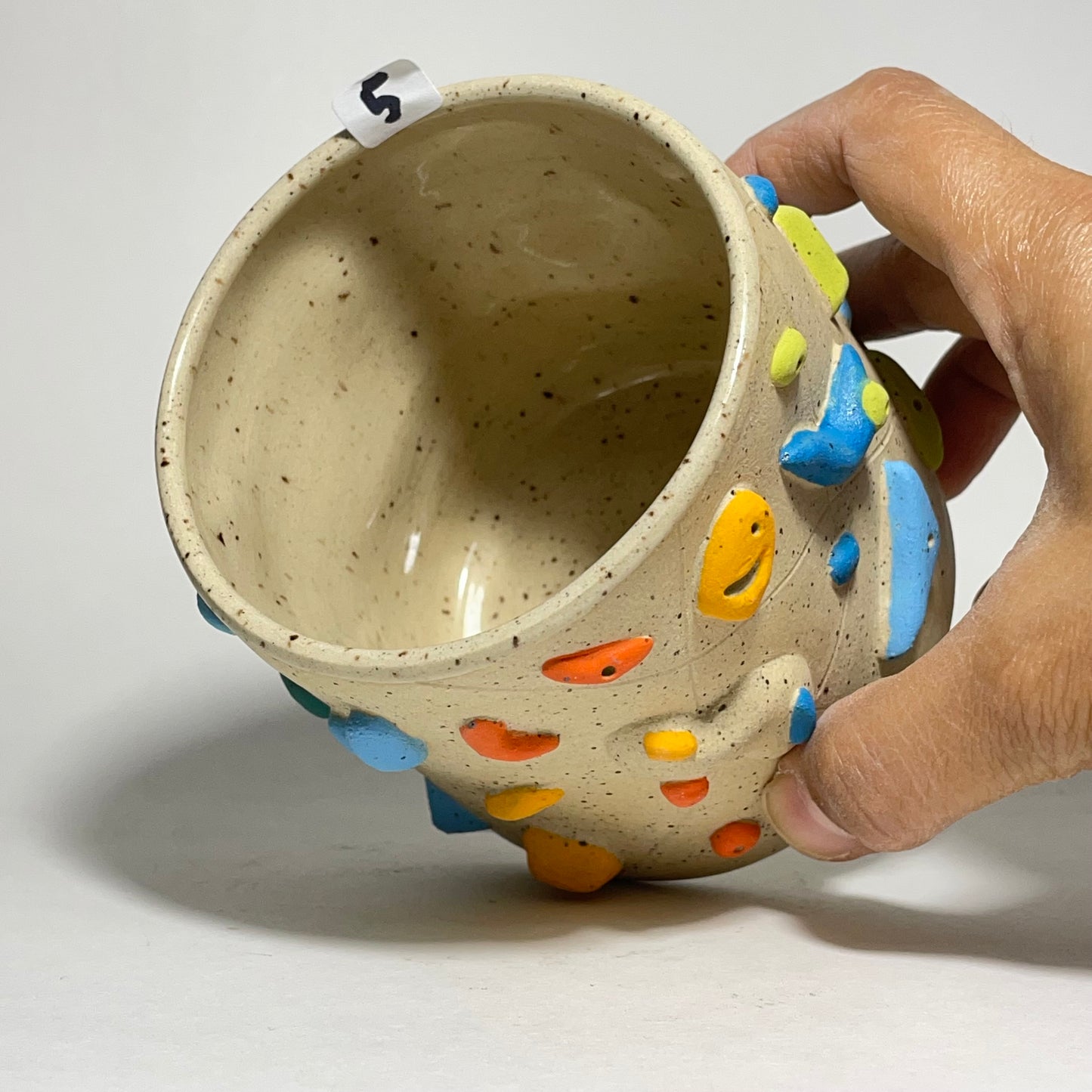 Climbing Cups (no handle) - Buff Speckled (10-12oz)