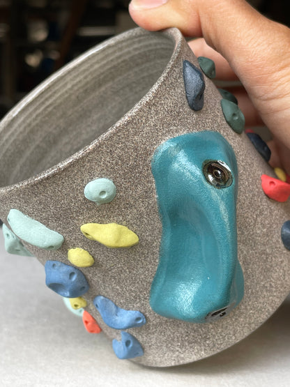 Granite Climbing Cup - LIME/RED/BLACK handle & other colors - Handsculpted