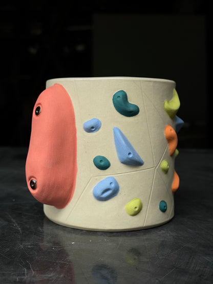 White Climbing Cup with Hold Handle - SAMPLES