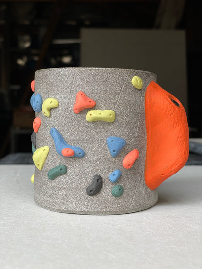 Granite Climbing Cup - LIME/RED/BLACK handle & other colors - Handsculpted