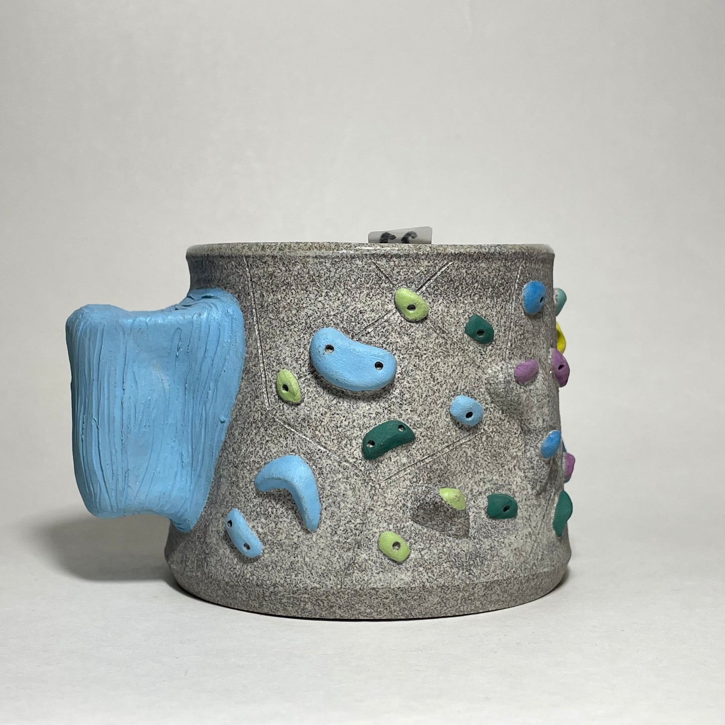 Climbing Cup - Hold Handle - Granite Clay (10-11oz)