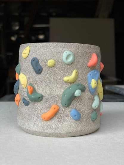 Granite Climbing Cup - LIME/RED/BLACK handle & other colors - Handsculpted