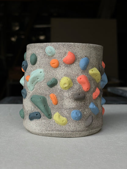 Granite Climbing Cup - LIME/RED/BLACK handle & other colors - Handsculpted